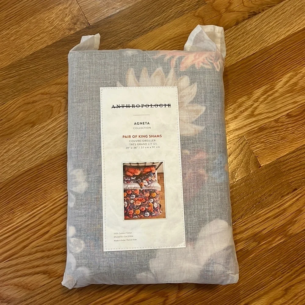 Anthropologie Agneta Set of King Shams NWT